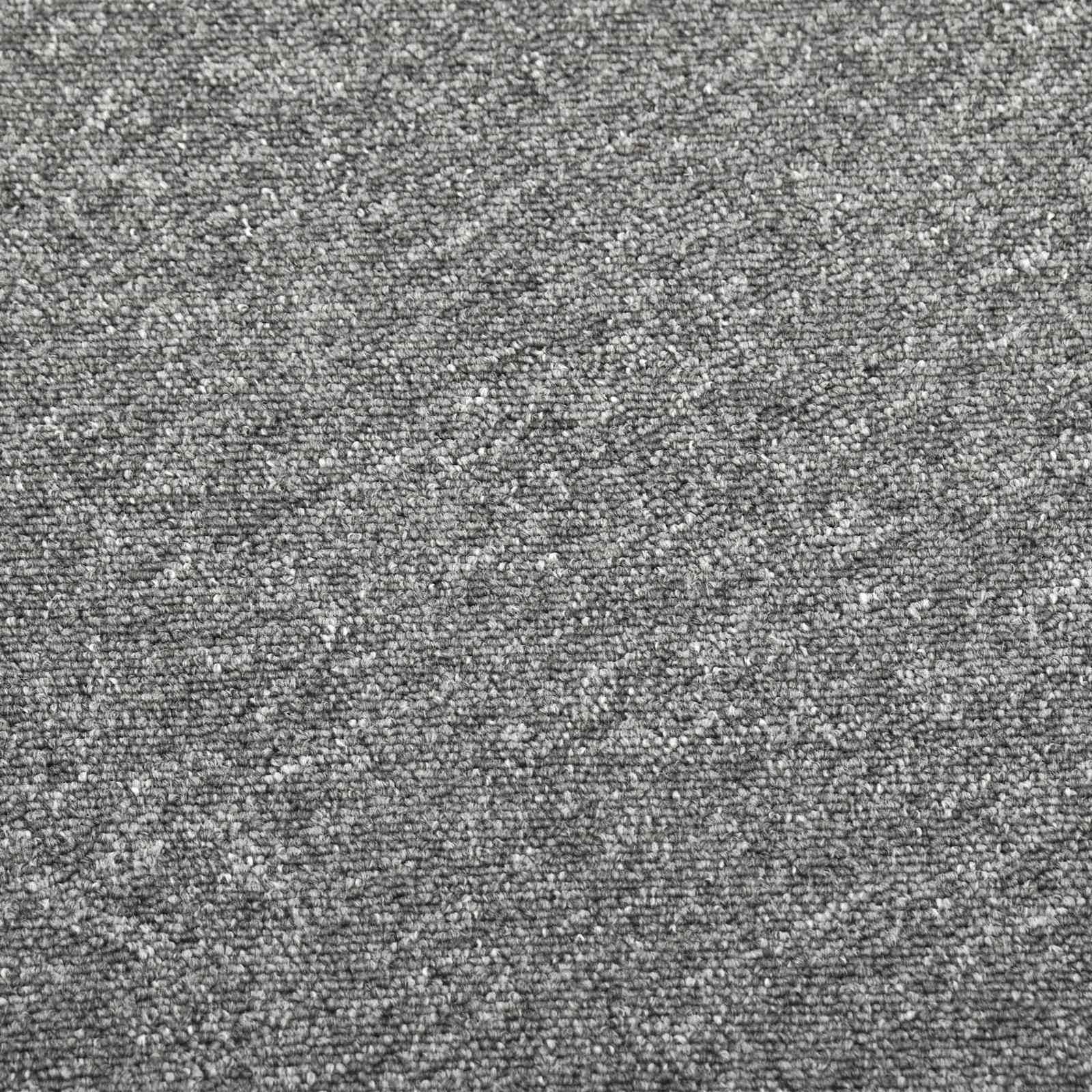 Teppichfliesen 20er Set Grau Anthrazit, Modulare Bodenfliesen 50x50 cm aus 100% Polypropylen für Büro und Wohnbereich, Robuste Auslegeware ca. 5 m² Gesamtfläche, Quadratisch