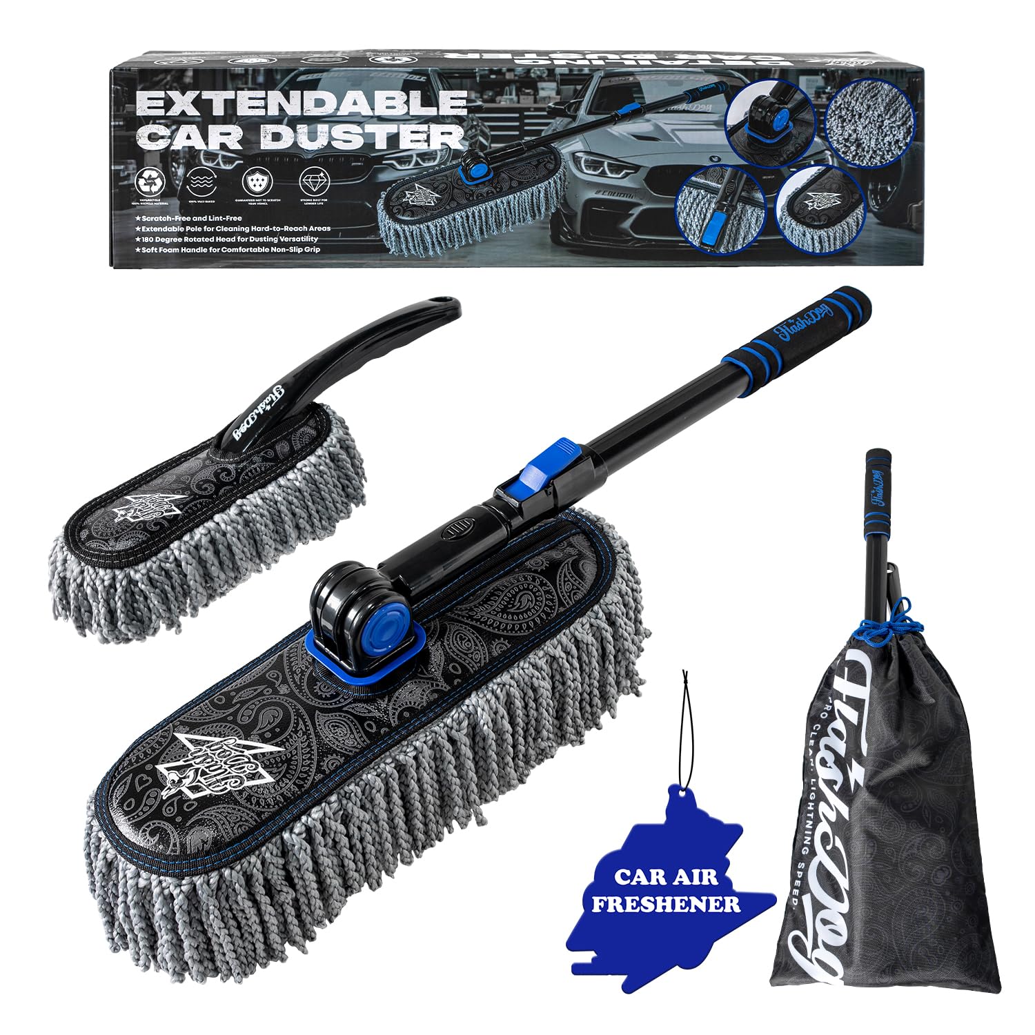 Flash Dog Car Duster Kit Charcoal