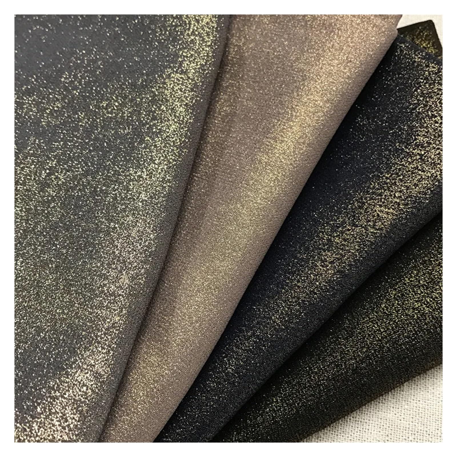 tela, Tela de gasa con purpurina moda multicolor 92x146 cm(Brown)