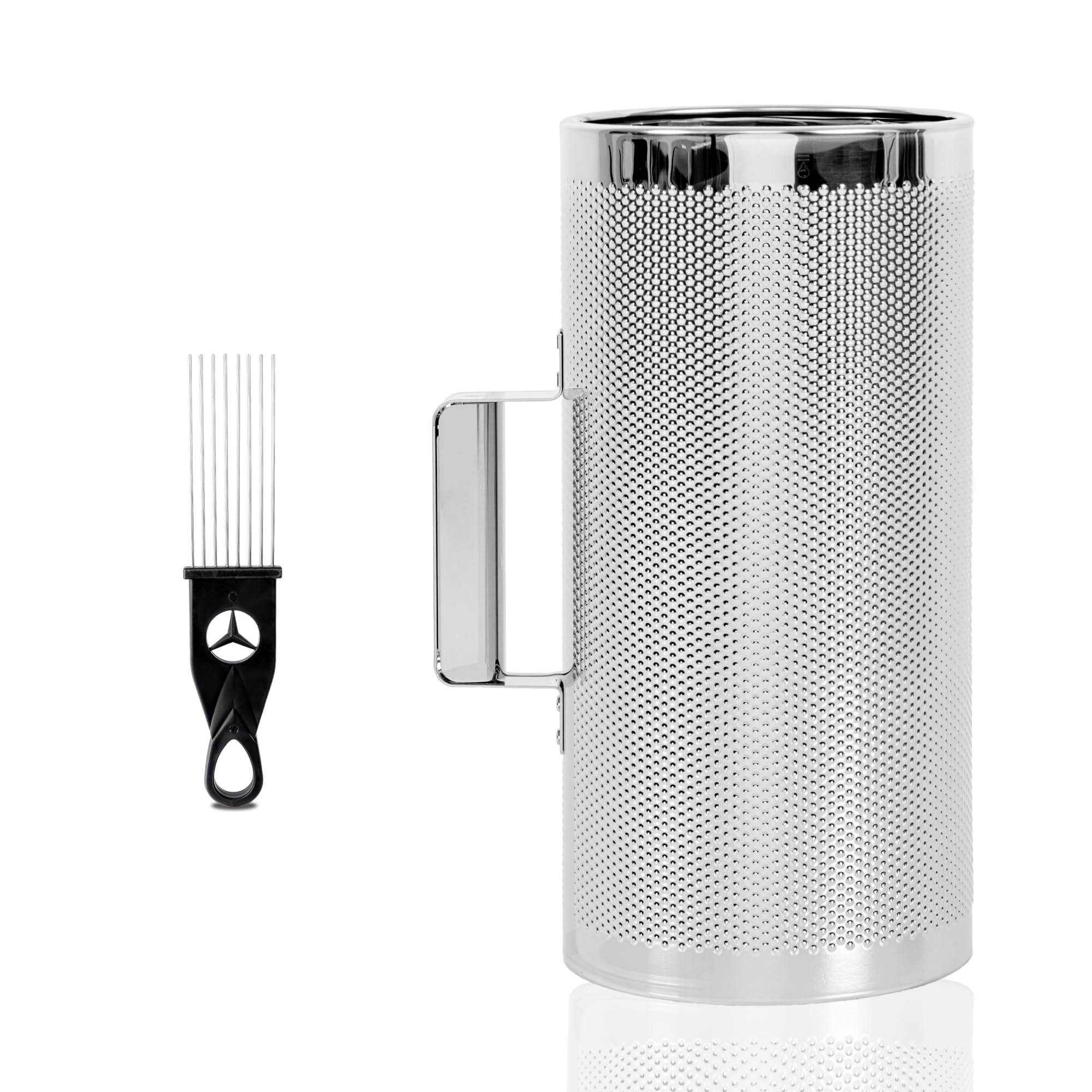 YAYUZEST Guiro Shaker Edelstahl Percussion Guiro Musikinstrumente mit Schaber (15,2 x 30,5 cm)