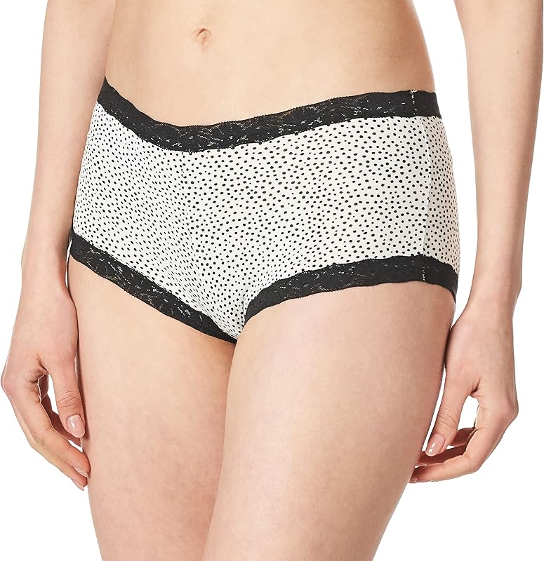 Maidenform Womens Dream Cotton with Lace boy Shorts Panties, Twinkle, Small US