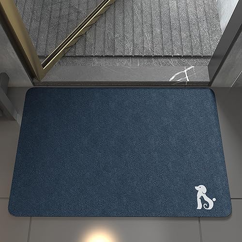 Miniatura 8 de Juego de tapetes de baño de tierra de diatomeas para baño, de secado rápido, antideslizantes, tapete de baño de piedra lavable, 16.92 x 27.16 +