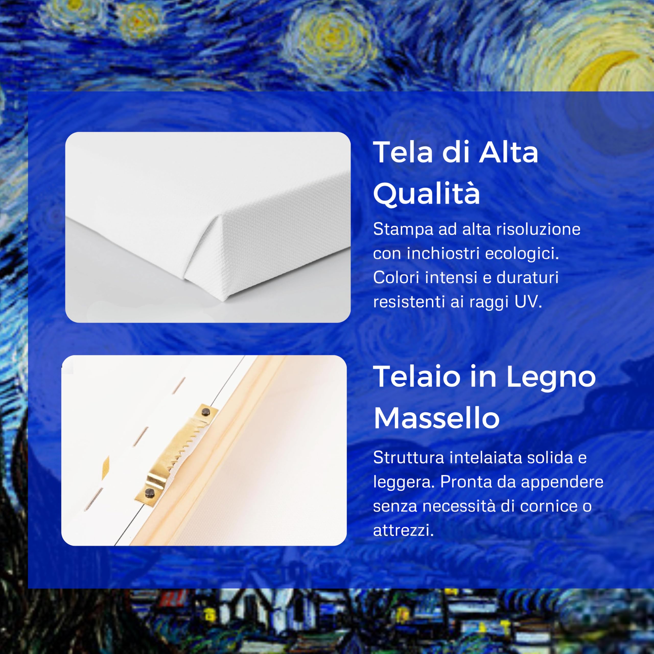 Quadro su Tela Van Gogh - Stampa d'Autore Fine Art Alta Risoluzione - Decorazione Parete Moderna Casa e Ufficio