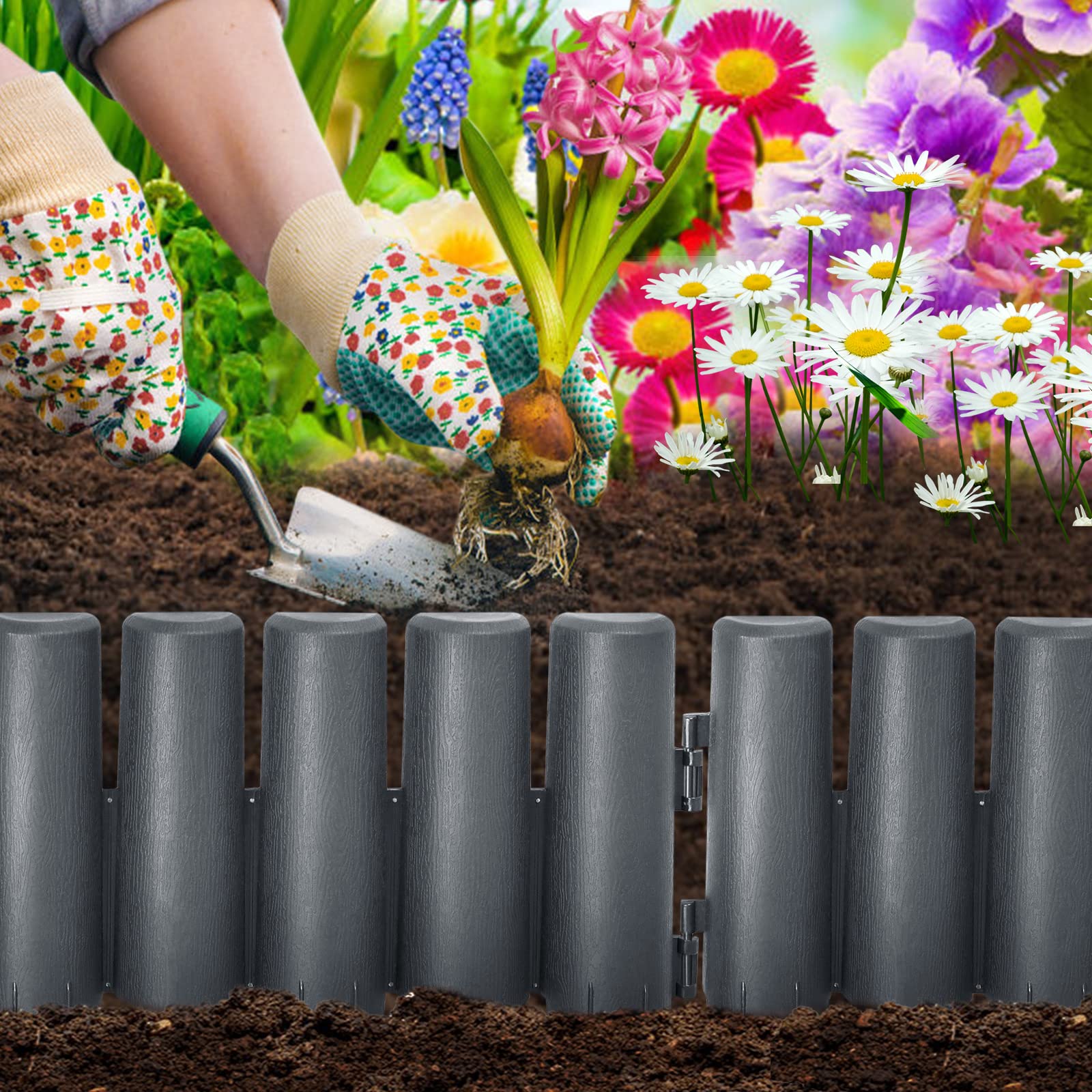 Bordure per aiuole, bordura giardino, bordure per aiuole in plastica