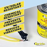 Vista 5 de STAR BRITE Cinta aislante líquida con tapa aplicadora de cepillo - Adhesión superior y protección flexible para cables deshilachados, terminales