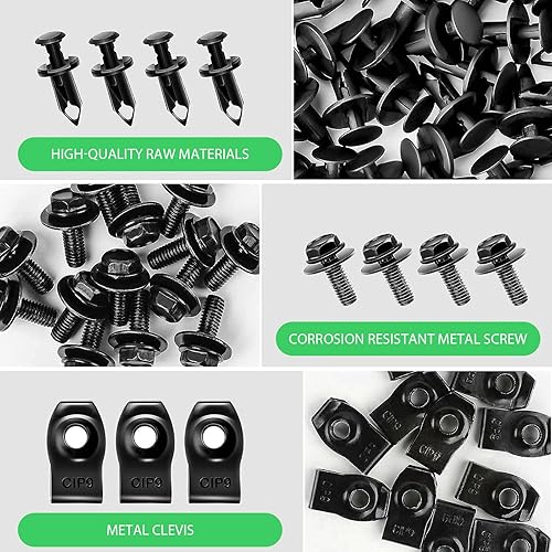 Miniatura 6 de 35 clips de pernos de protección contra salpicaduras de motor de automóvil, accesorios de metal para parachoques automotriz, reemplazo universal de