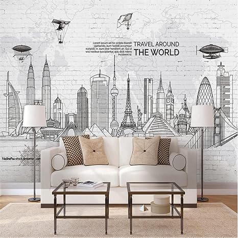 Amazon カスタマイズされたヨーロッパスタイルのミニマリスト都市建築白いレンガの壁の背景壁画のリビングルーム3d壁紙家の装飾 350cmx256cm 137 8x100 8inch 壁紙 Amazon カスタマイズされたヨーロッパスタイルのミニマリスト都市建築白いレンガの壁の背景壁画のリビングルーム3d壁紙家の装飾 350cmx256cm 137 8x100 8inch 壁紙