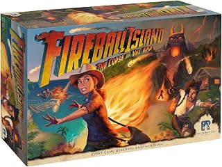 Restoration Games Fireball Island: The Curse of Vul-Kar | Family Board Game for 2-4 Players, Marble Board Game with Unique 3D Island, 30-45 Min Playtime, Ages 8+