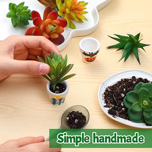 Miniatura 5 de meekoo 100 macetas de terracota de 1.2 pulgadas, color blanco, mini macetas de arcilla con agujeros de drenaje, flores de cactus, macetas de