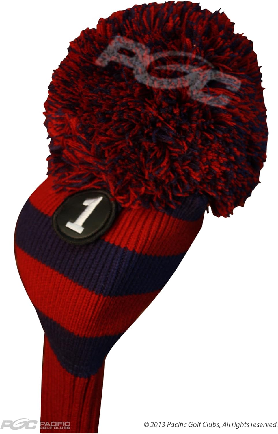 Majek Blue Red Golf Club Head Covers Retro Throwback Classic Premium Limited Edition Pom Pom Style Knit Headcover Set Fits up to 460cc Big Rocket Drivers and Metal Fairway Woods. Dress up Your Clubs!