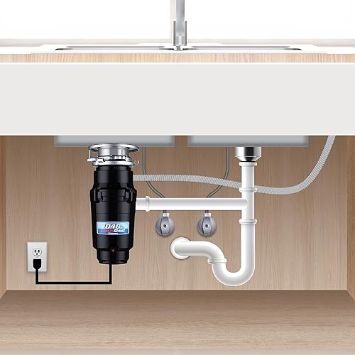 Miniatura 7 de Waste Maid 10-US-WM-048-3B - Sistema de molienda de residuos de alimentos de acero inoxidable antiatascos, constructor de 13 HP, color negro