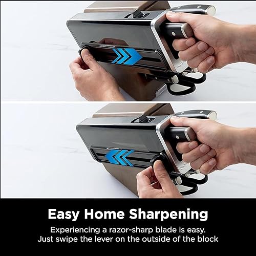 Vista 14 de Ninja - K32012 Foodi NeverDull Sistema de cuchillos de alta calidad, juego de bloques de cuchillos de 12 piezas con afilador incorporado, cuchillos