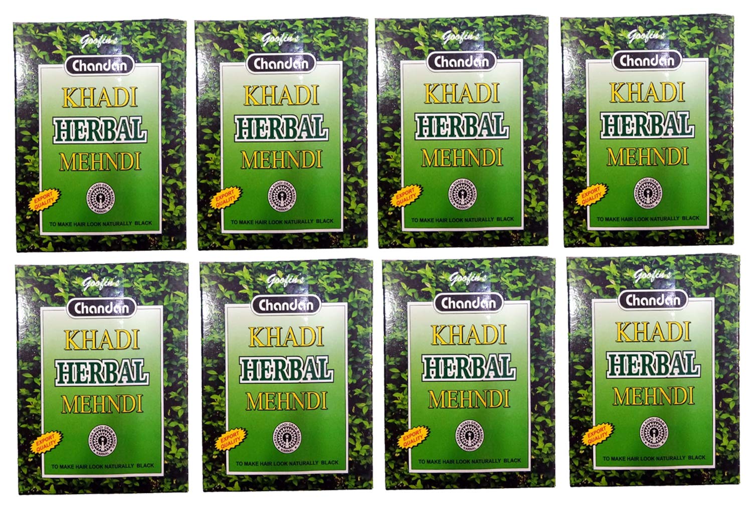 Goofin's khadi Herbal Mehndi - Pack of 8 (640g, Black)-picture-24