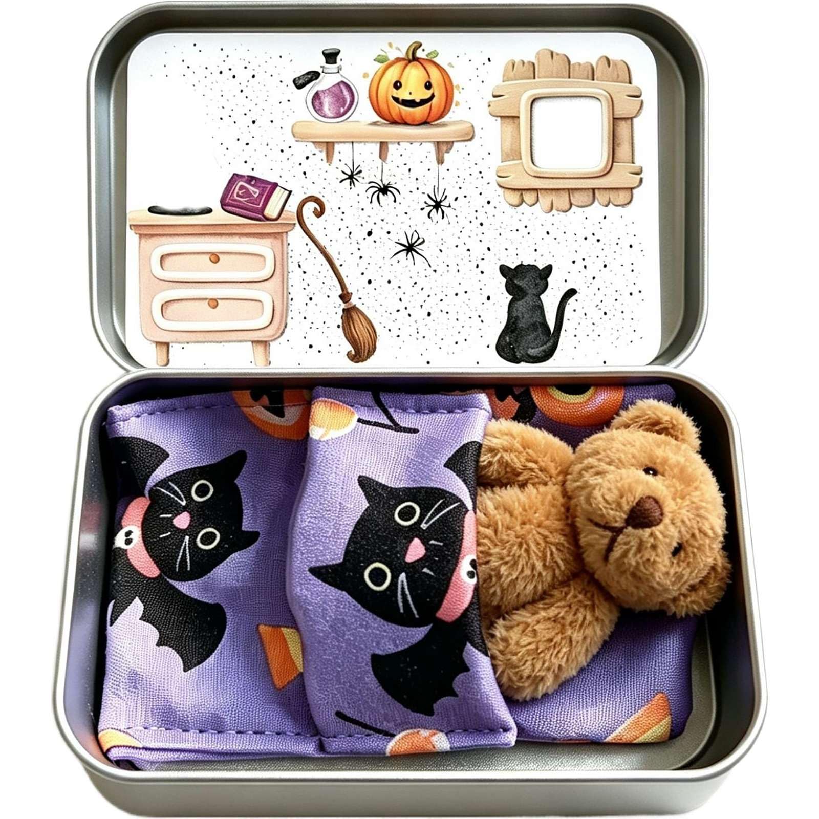 Halloween Bear in a Box,Cute Stuffed Animals Witch Teddy Bear in Box