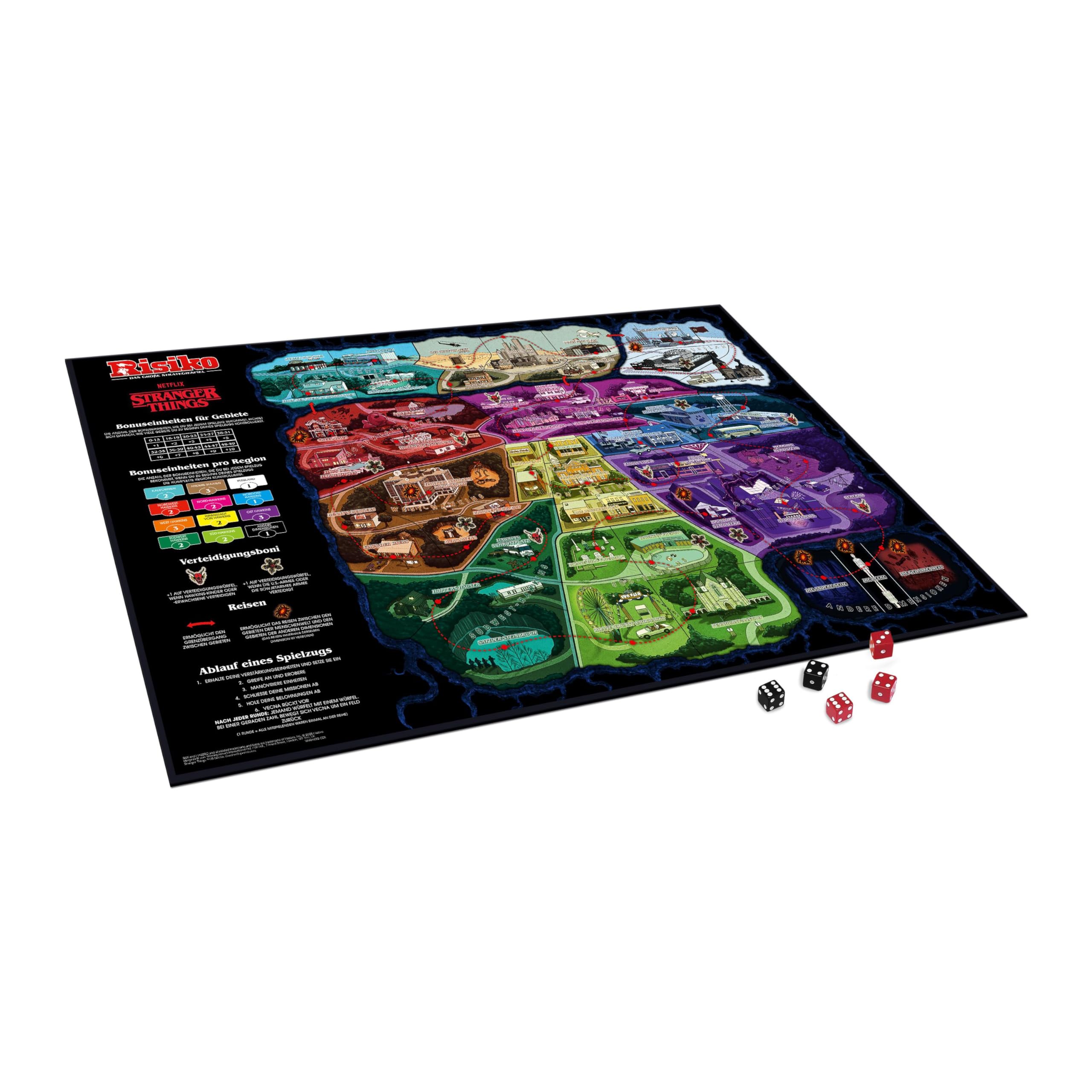 Winning Moves Risiko Stranger Things Edición - Juegos de Mesa de Estrategia Stranger Things para Fans - Juegos de Mesa de Estrategia - 2+ Jugadores a Partir de 15+ años - Español