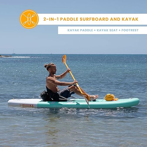 Miniatura 4 de HUIIKE Tabla de Paddle Inflable para Adultos con Accesorios Incluidos, Remo, Aletas, Bomba. Tabla de Stand Up Paddle de Gran Estabilidad y Paquete