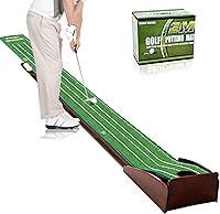 Vista 9 de Indoor Putting Green Matt - Esterilla de práctica de golf portátil con pelota, fácil de limpiar. Gran regalo