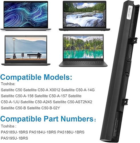 Miniatura 6 de Fancy Buying PA5184U-1BRS PA5185U-1BRS PA5186U-1BRS - Batería de repuesto para laptop Toshiba Satellite C50 C55 C55D C55T L55 L55D L55T C55-B5200