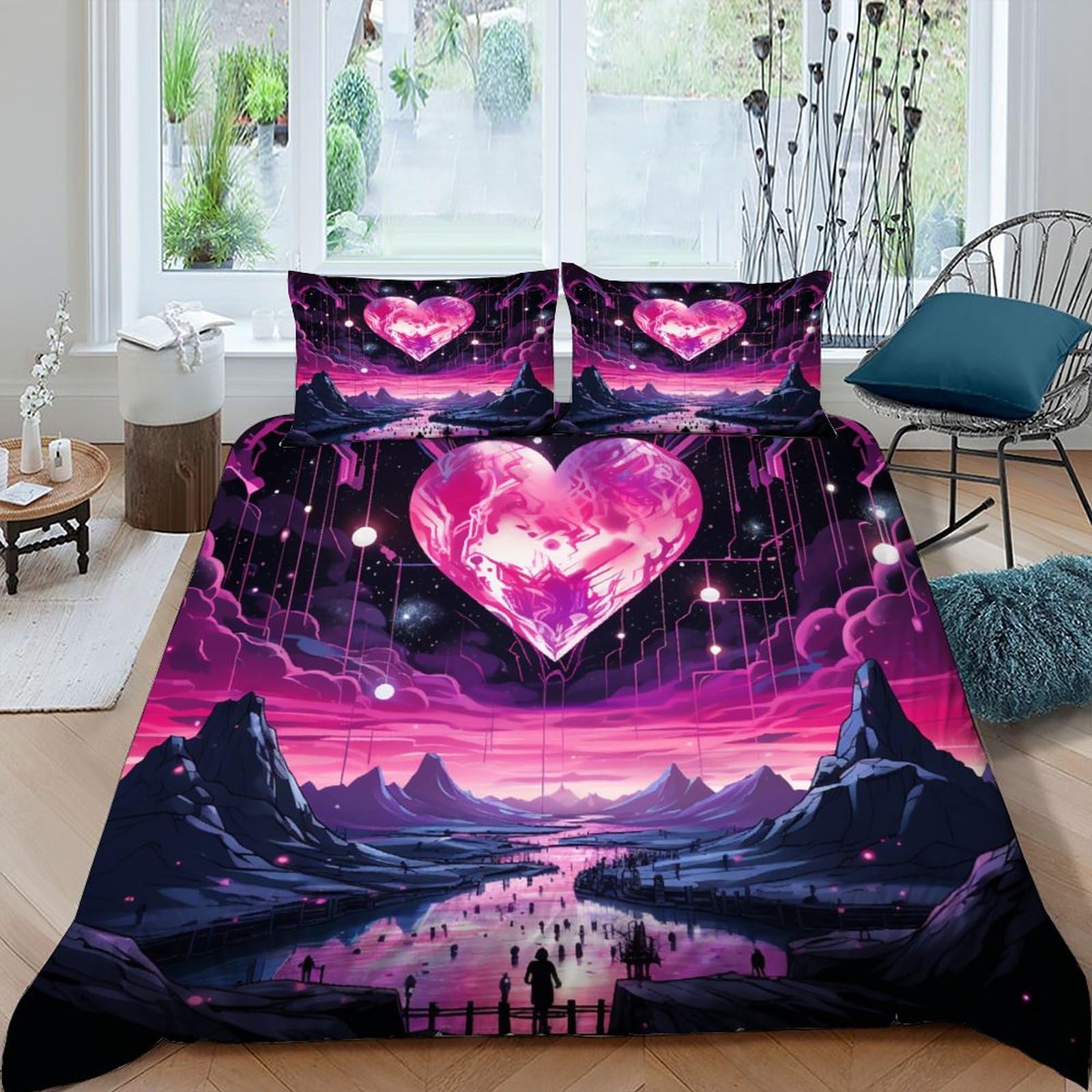 Housse de couette 135x200 animaux sauvages microfibre facile à laver Octopus