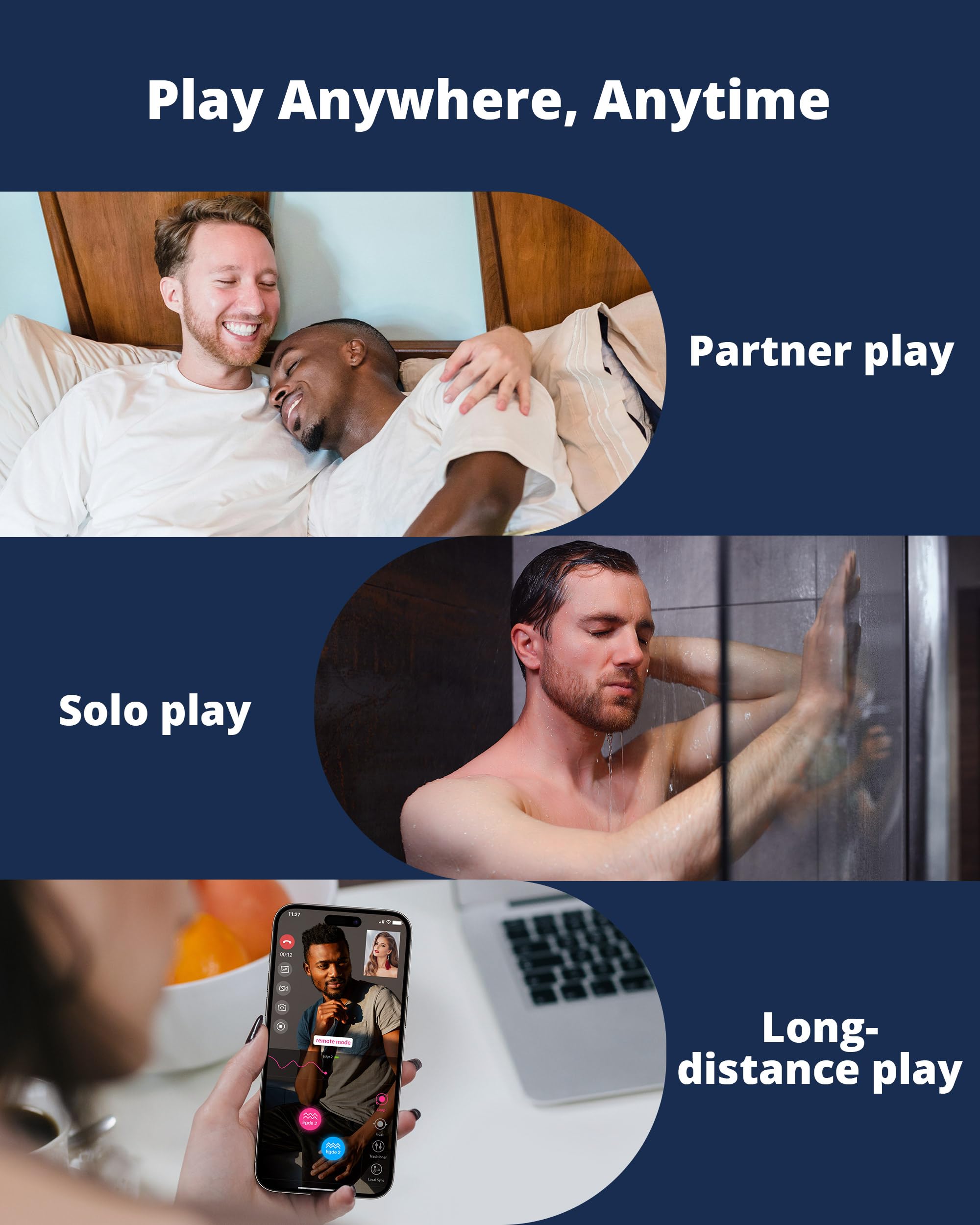 LOVENSE Edge 2 Prostate Massager Vibrating Butt Plug, Adjustable Anal Vibrator with Remote Control Adult Sex Toys & Games for Men Beginner Advanced Player, Powerful Vibration, Waterproof