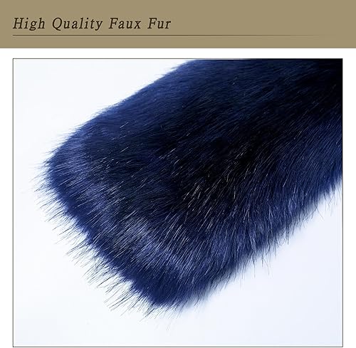 Miniatura 18 de Dikoaina Bufanda de piel sintética de invierno para mujer Blanco