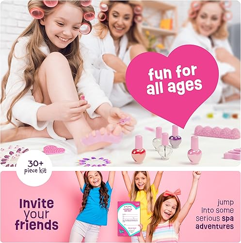 Miniatura 7 de Pretty Me Kit de día de spa para niñas, juego de regalo de manicura y pedicura para niños de 5 a 10 años, regalos para niñas, kits de pies y uñas
