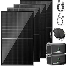 Solakon® Balkonkraftwerk 2000W mit Speicher - Balkonkraftwerk 2000 Watt komplett Steckdose & 800W Wechselrichter - Solaranlage Komplettset - 4x500W PV-Module & 4kWh Speicher für Balkonkraftwerk