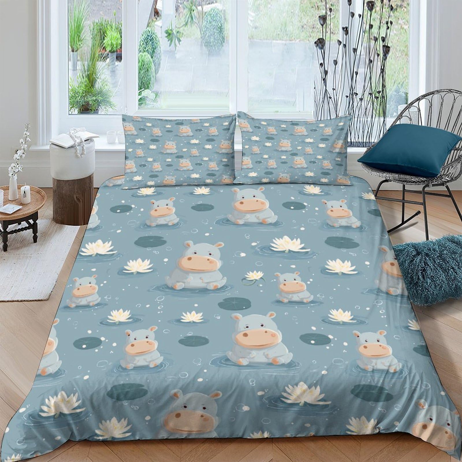 Ctjqhvkz Style-9 3D Printed Blue Cartoon Bunny Fitted Sheet Microfiber Soft Non-Slip Mattress Cover For Bedroom Dorm Decor Easy Care Single（135X200cm）