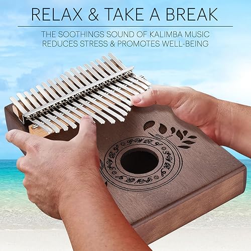 Miniatura 4 de Piano de Pulgar Kalimba de 17 Teclas - Instrumento de Percusión Portátil Compacto - Relleno de Medias Navideñas y Regalos Musicales - Apto
