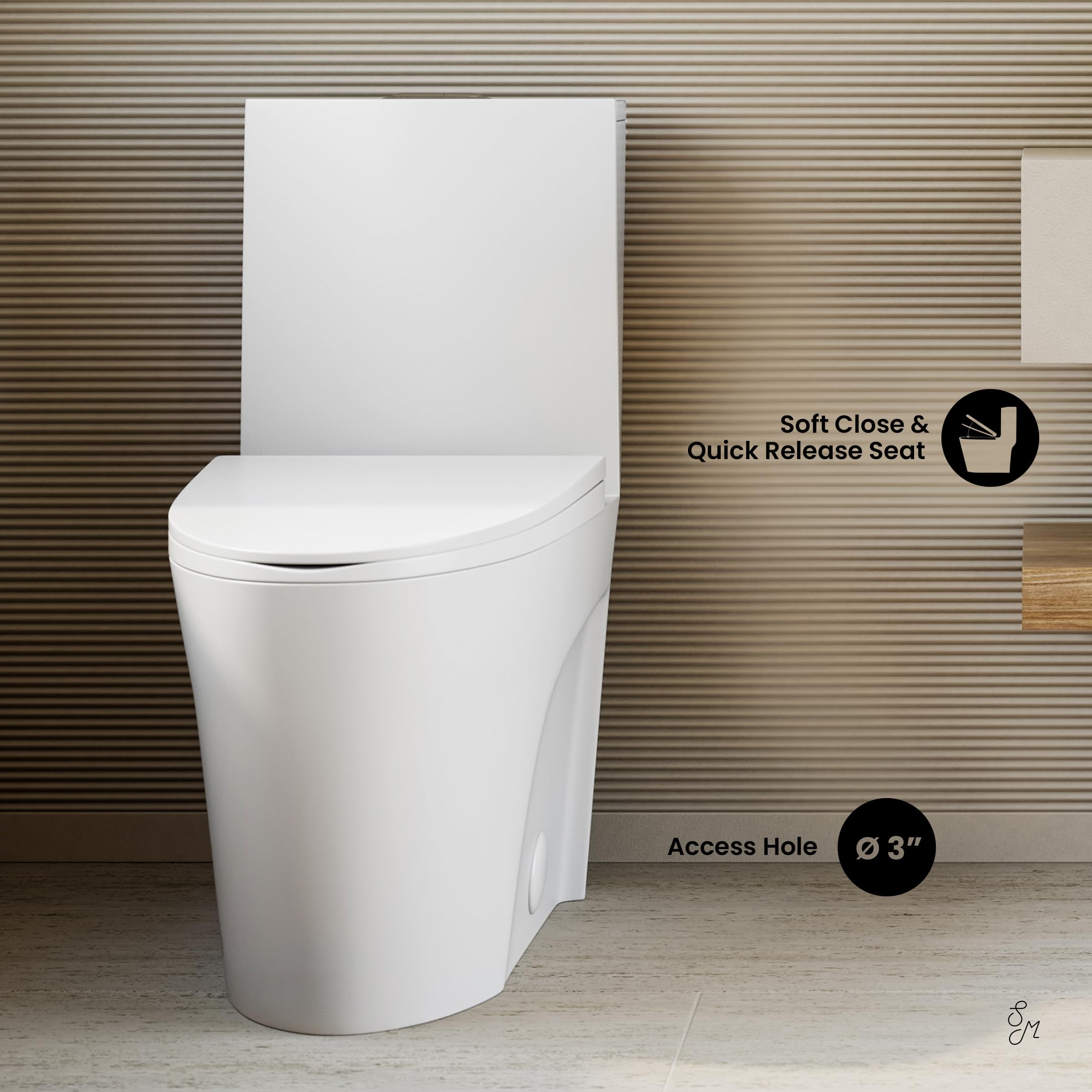 Swiss Madison St. Tropez One-Piece Elongated Toilet Vortex Dual