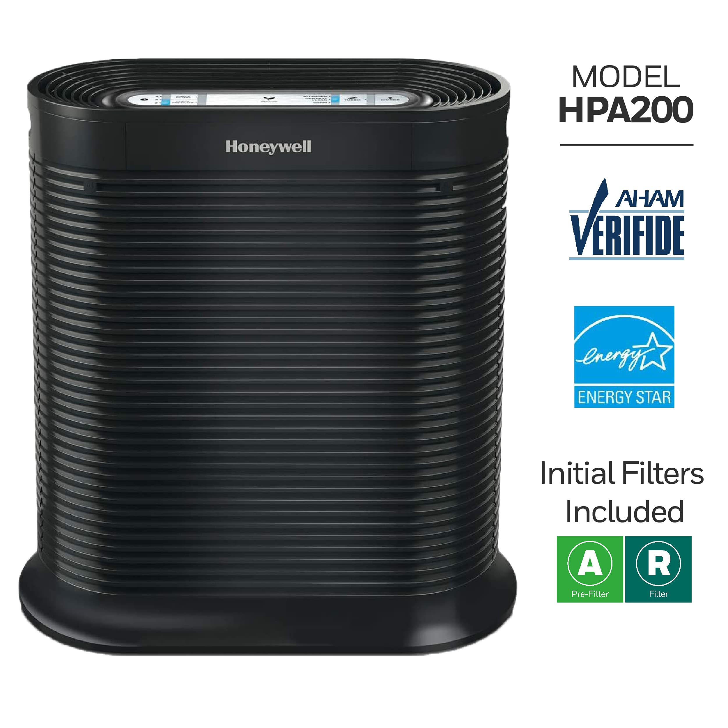 Honeywell HPA200 HEPA Air Purifier Large Room (310 sq. ft), Black Buy