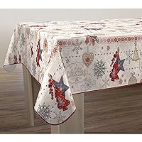 Tovaglia in Poliestere, Antimacchia Buon Natale - Rettangolare 150 x 300 cm