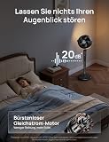 Dreo 43 Inch Smart Standing Fan for Bedroom, 100ft Strong Airflow Fan, DC Motor Silent Floor Fans, 120°+105° Oscillating Pedestal Fans with 12H Timer, 6 Modes, WiFi/Alexa/Remote Control - 5