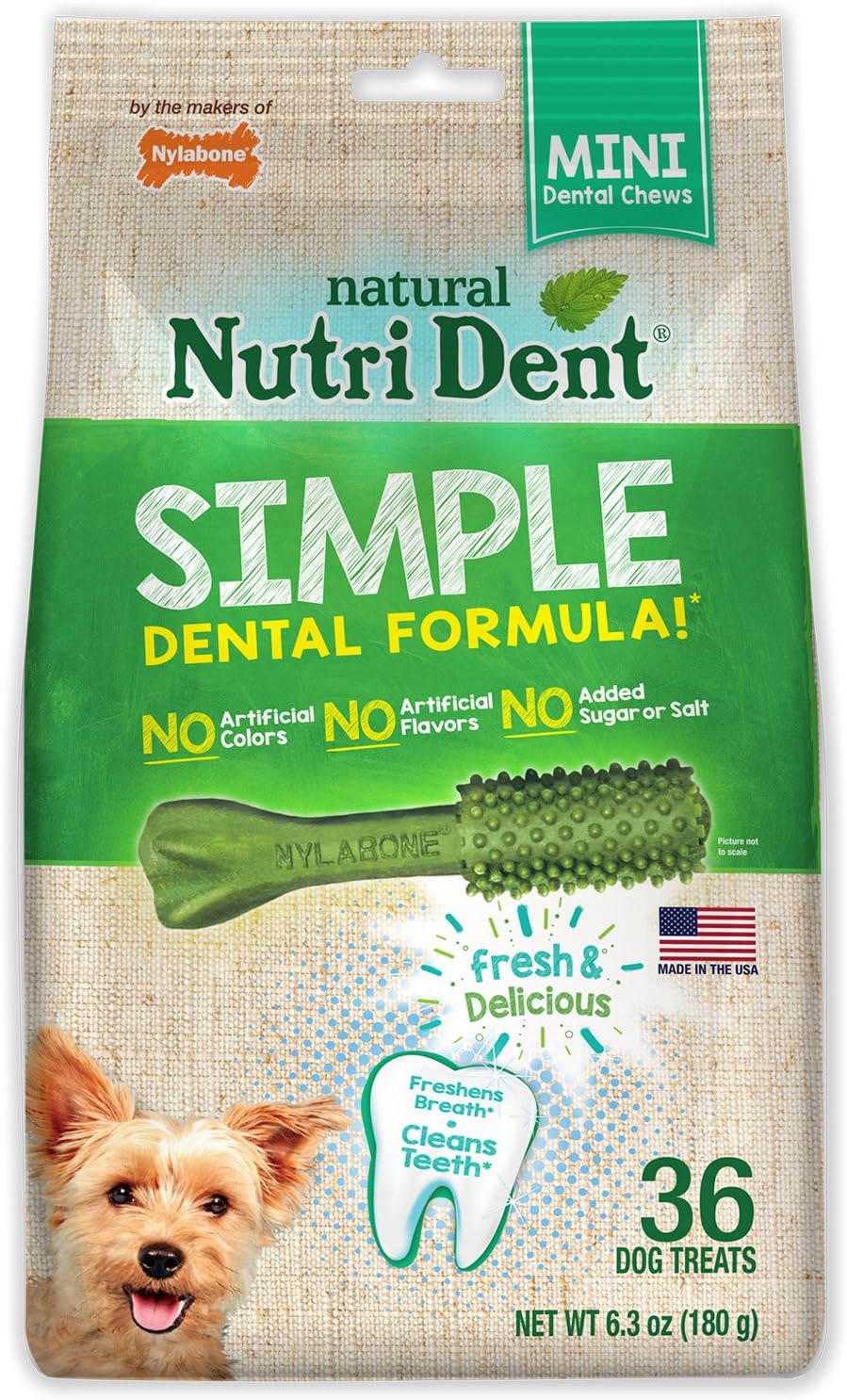 Nylabone Nutri Dent Limited Ingredient Dental Dog Chews
