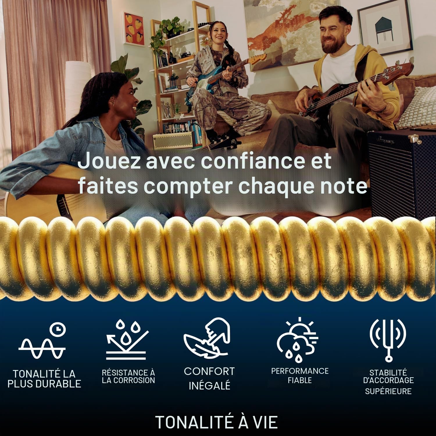 Elixir Cordes pour guitare électrique avec revêtement NANOWEB, Light (.010-.046)