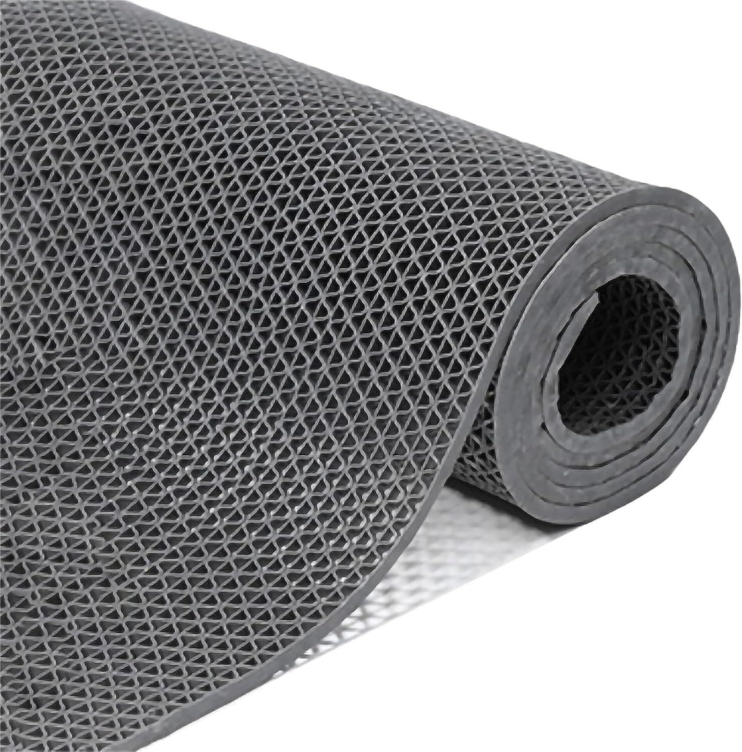 QYMYOZ PVC Indoor/outdoor Drainage Mats For Bathrooms, Swimming Pools, Kitchens(Grey,120cmX300cm)