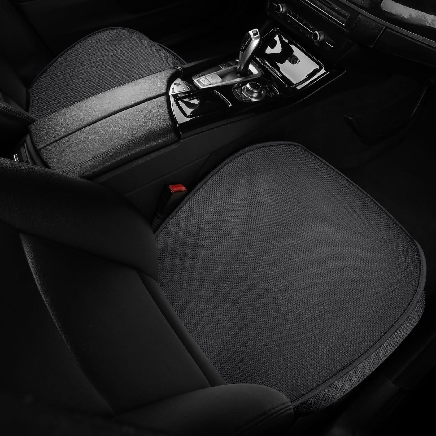 2pcs All-Season Car Seat Wraps Black - Breathable Car Seat Covers with Anti Slip Bottom - Durable Auto Seat Cushions Universal Fit for Vehicles Cars SUV Trucks Front Seats