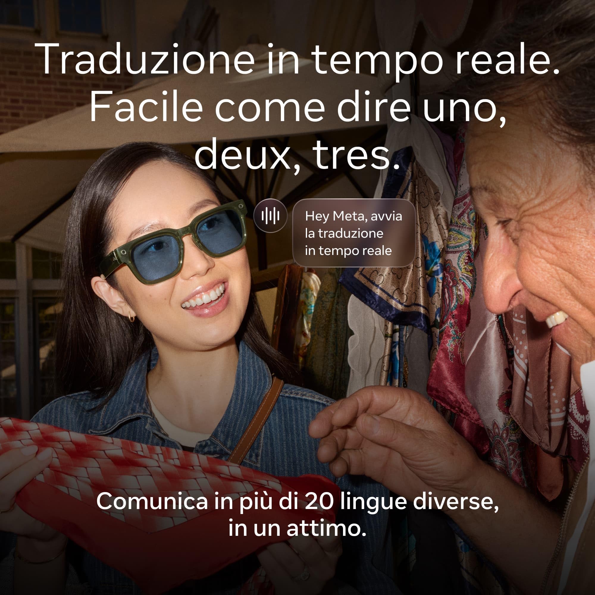 Meta Fury Nero classico | AI glasses unisex, Fotocamera da 12 MP, Traduzione in tempo reale — Risoluzione 3K HD — Oltre 8 ore di autonomia — Lenti marrone sfumato