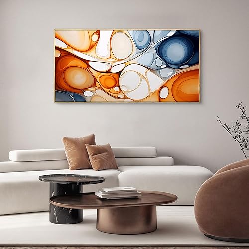 Miniatura 9 de KLAKLA Arte de pared grande – Lienzo abstracto para decoración de pared, impresión moderna imagen obra de arte para sala de estar, oficina,