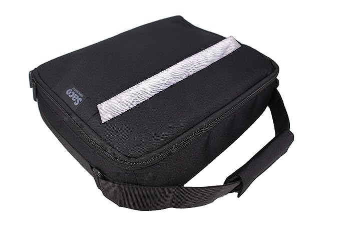 Saco Projector Bag with Holding Strap & Shoulder Strap fits EGate i9 Pro Portable Projector - Gray