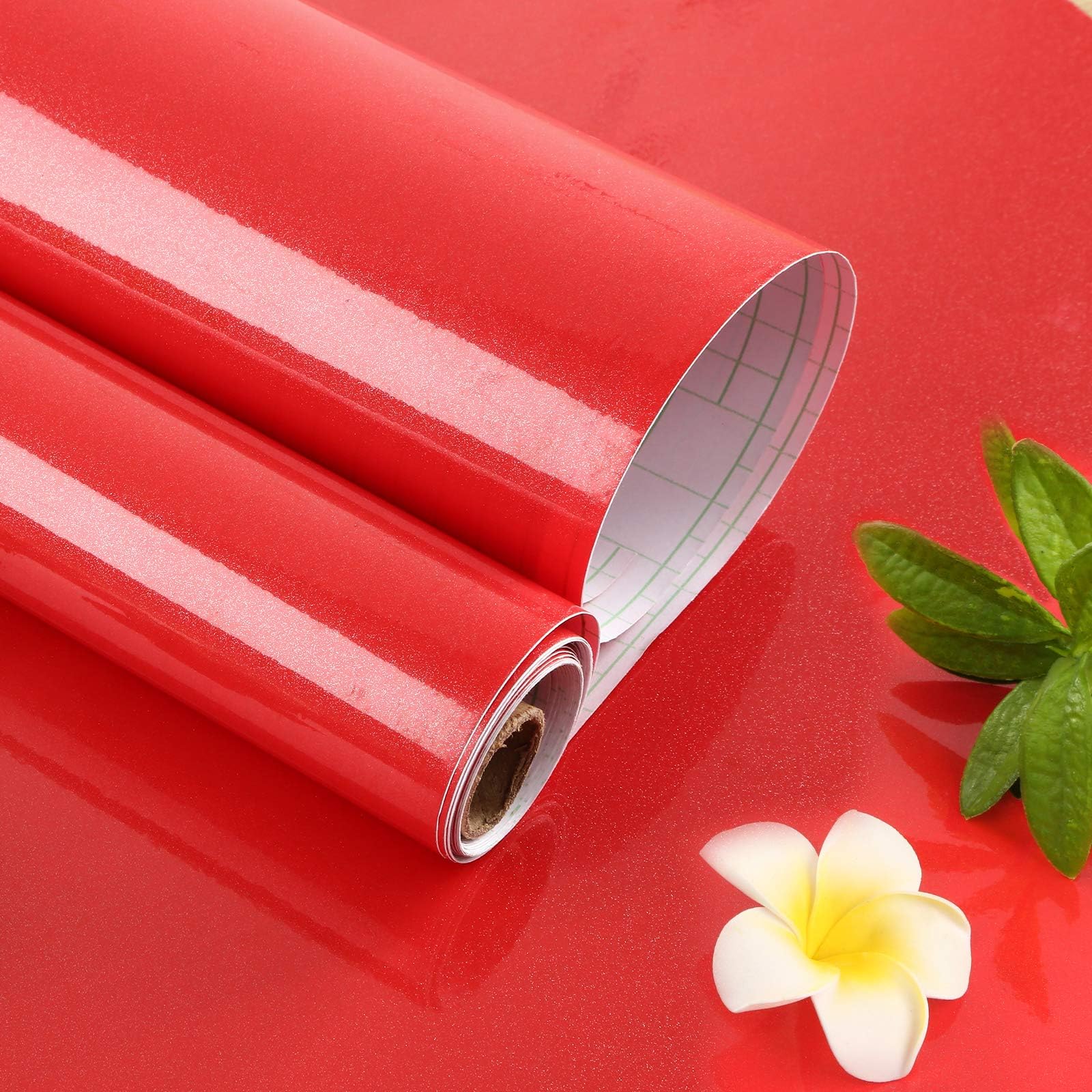 HOME13™ Shiny Red Glossy Wallpaper Peel & Stick Self Adhesive Vinyl Wallpaper for Kitchen Cabinet Countertop Decorative Vinyl Waterproof Removable Wallpaper (24x180 Inches, Red Glossy) (B0BHWSHWVZ) Amazon Price History, Amazon Price Tracker