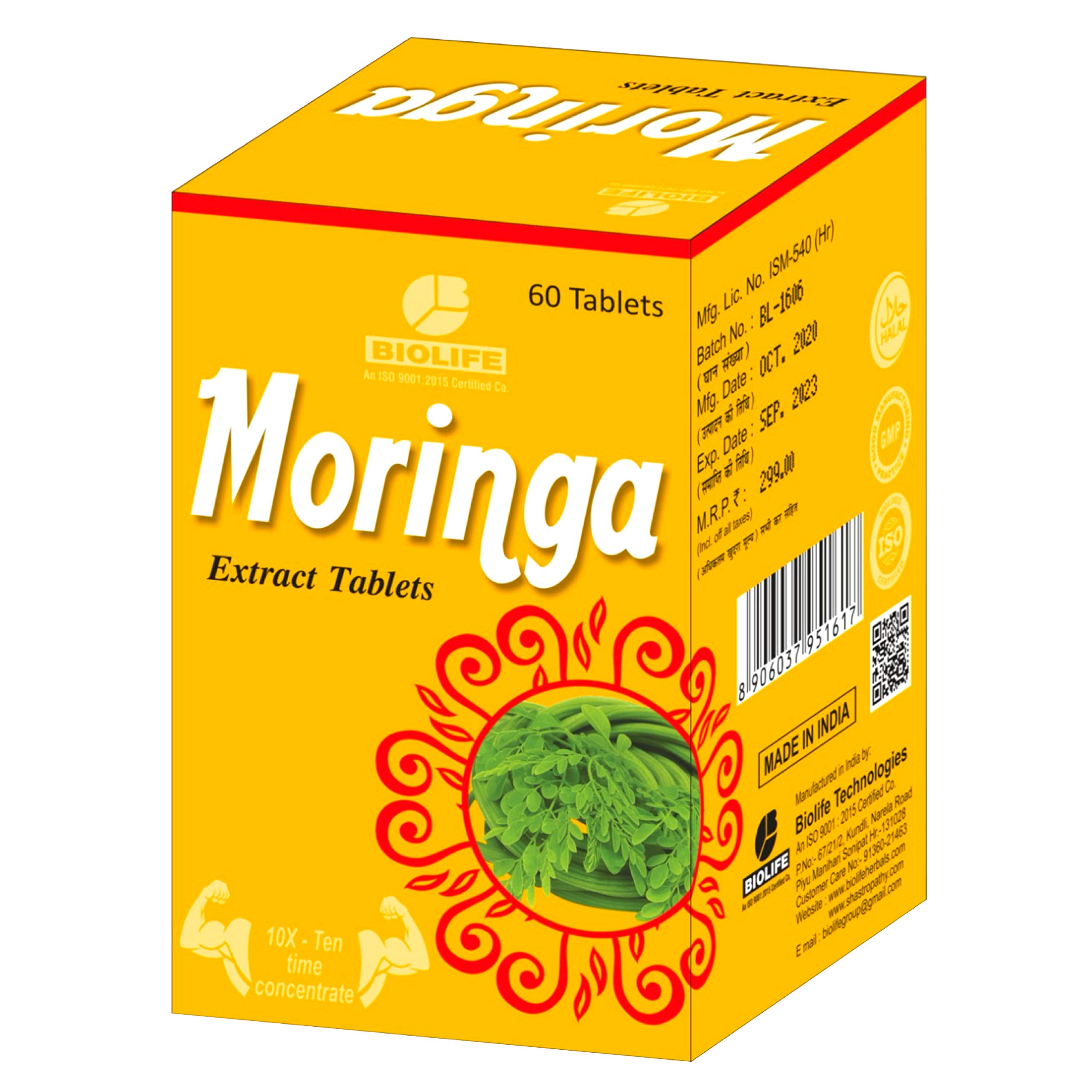 BIOLIFE MORINGA - 60 TABLET - EXTRACT TABLET.