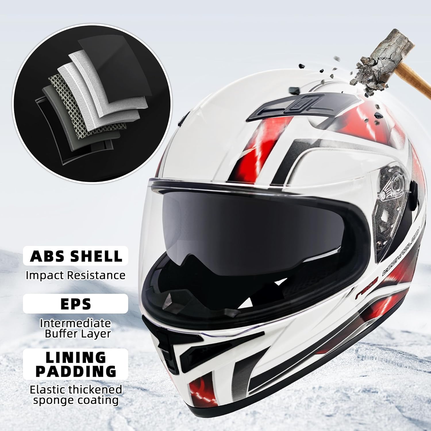 Full Face Motorcycle Helmets Adults Dual Vision Motor-Bike Street Bike Racing Motorbike ADV Moped Helmet Men Women DOT Approved