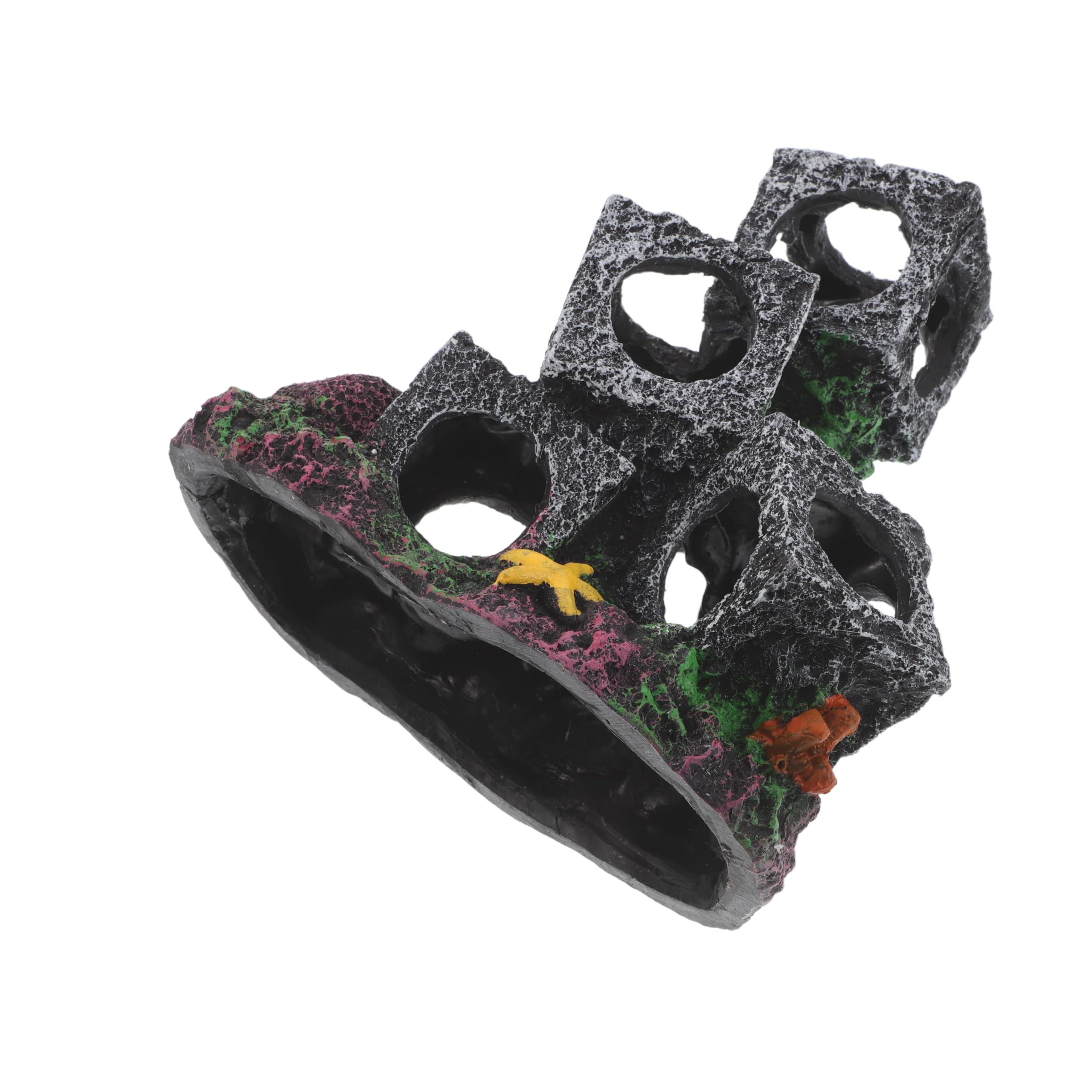 Resin Aquarium Fish Tank Cave Hideaway Decor Cubes for Shrimp Breeding and Small Fish Shelter Underwater Ornament for