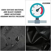 Vista 6 de Funda para cortacésped con accesorio de ensacado, ajuste universal para cubiertas de hasta 54 pulgadas con ensacadora, cubierta de tela Oxford 600D