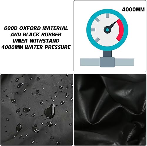 Miniatura 5 de Cubierta de cortacésped de giro cero con accesorio de ensacado, ajuste universal para cubiertas de hasta 60 pulgadas con ensacadora, tela Oxford