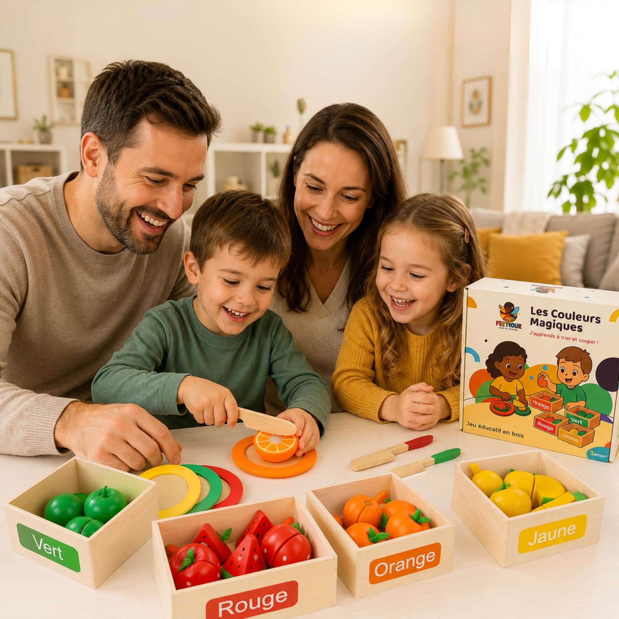 Montessori 2 Ans, Dinette en Bois Enfant, Accessoire Cuisine, 24 piéces, Jouet Enfant 3 Ans, Jeux d’éveil Enfant 2 à 5 Ans, Cadeau Enfant 2 Ans