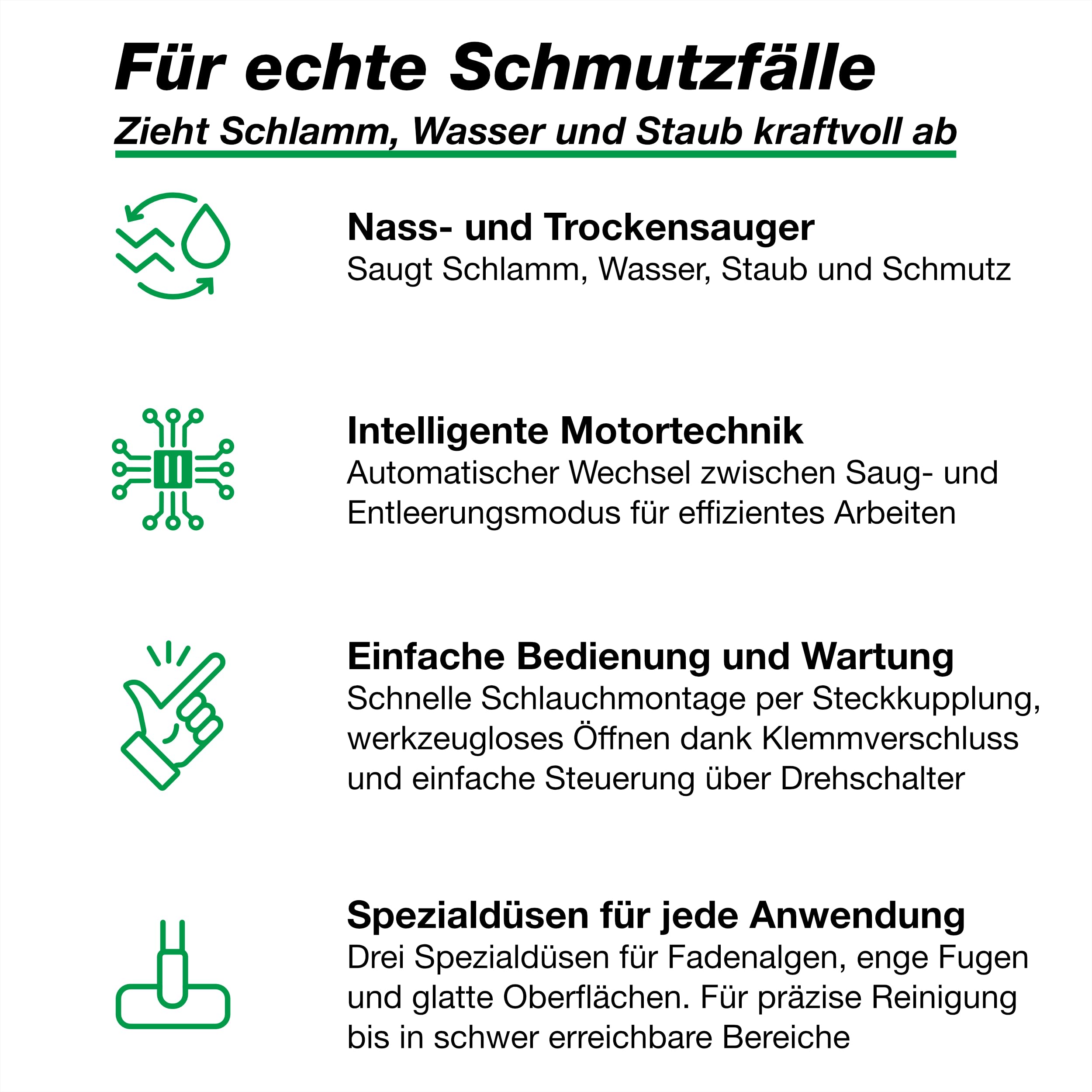 Wagner Green Teichsauger 35 Liter VA | komplett Teichschlammsauger für die Reinigung für Gartenteich Schwimmteich Fischteich Pool und Haus