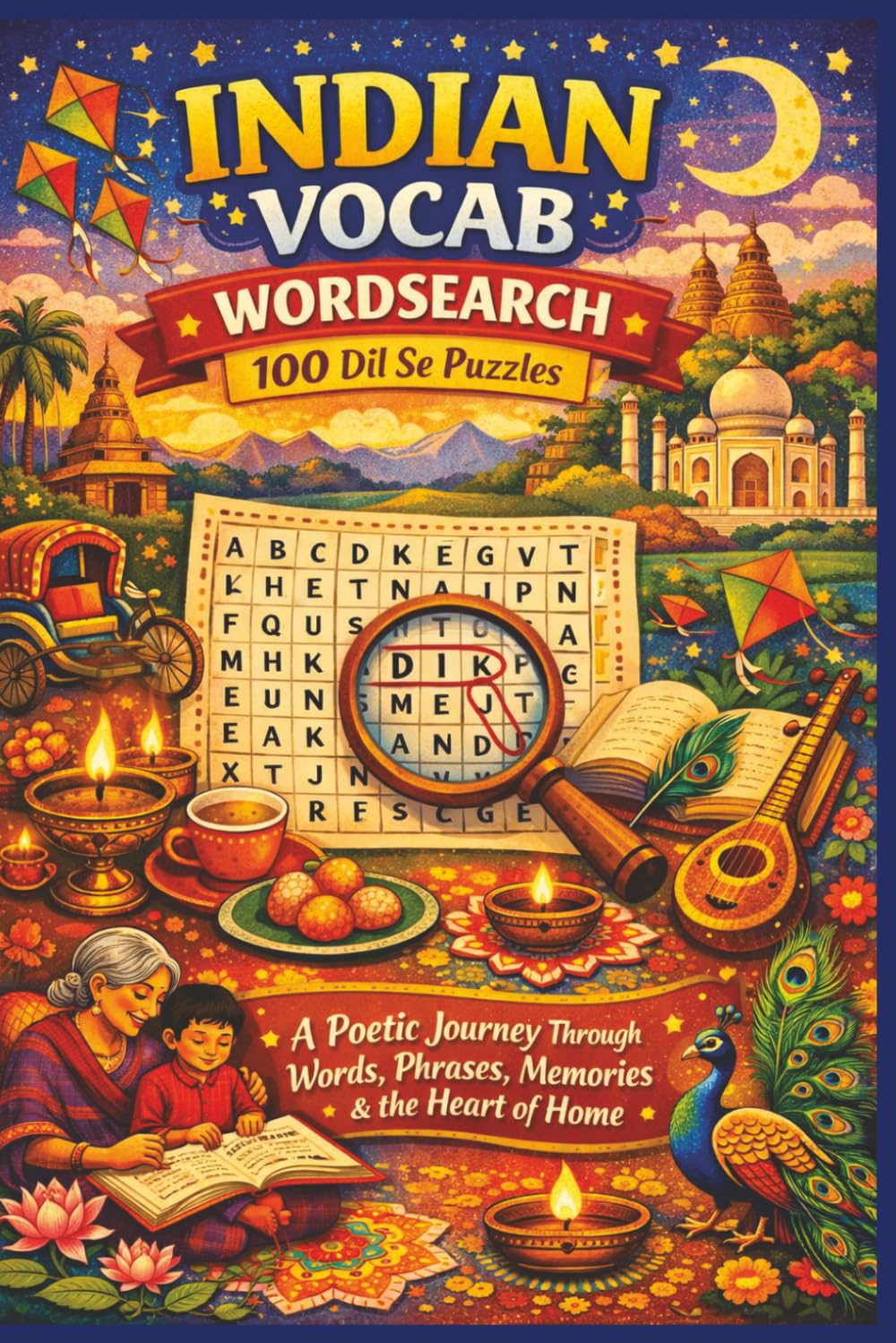 INDIAN VOCAB WORDSEARCH 100 Dil Se Puzzles: A Poetic Journey Through Words, Phrases, Memories & the Heart of Home (Rohim's Indian Desi Puzzlers)