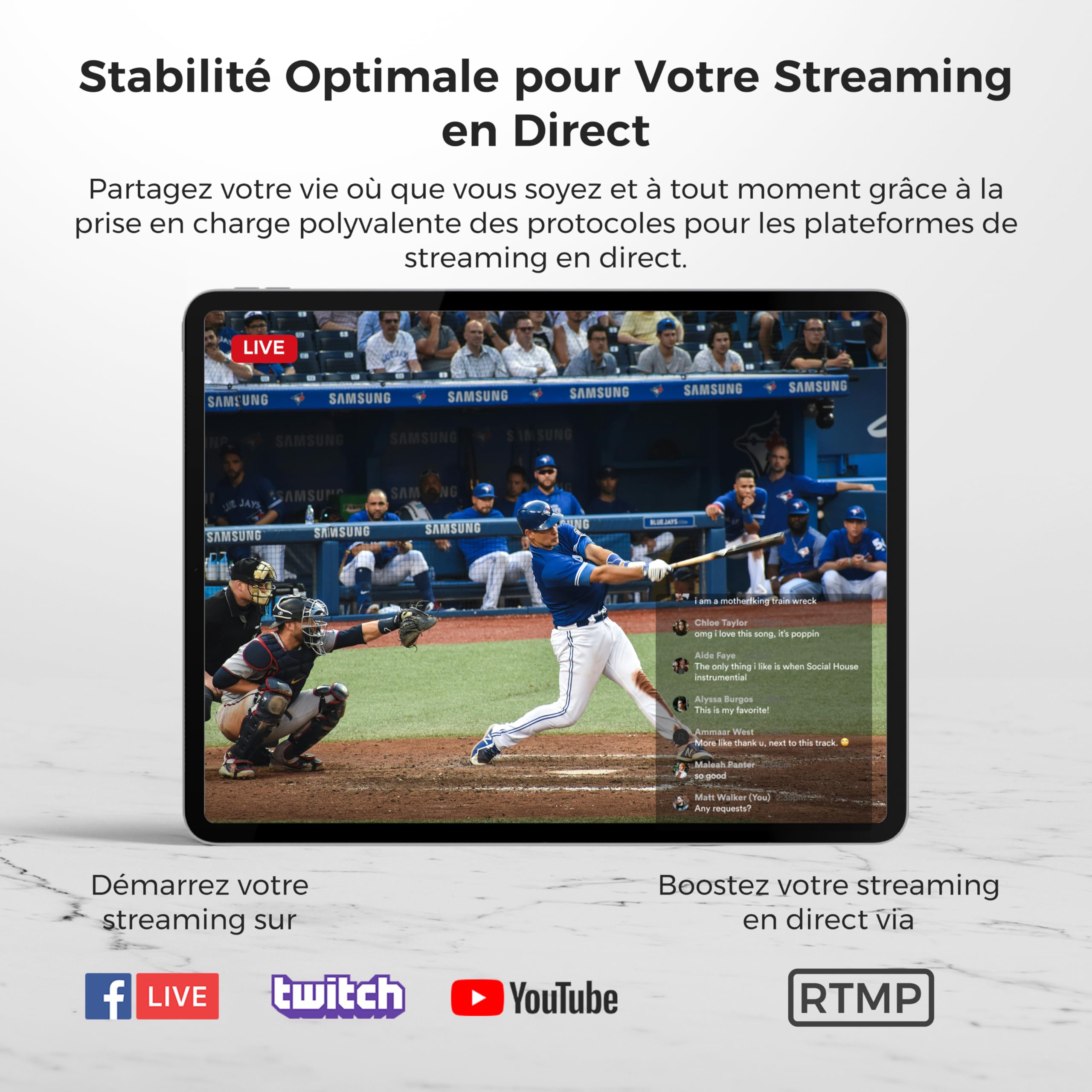 NearStream VM33 Caméra de Streaming sans Fil 2 K avec Zoom Hybride 40x
